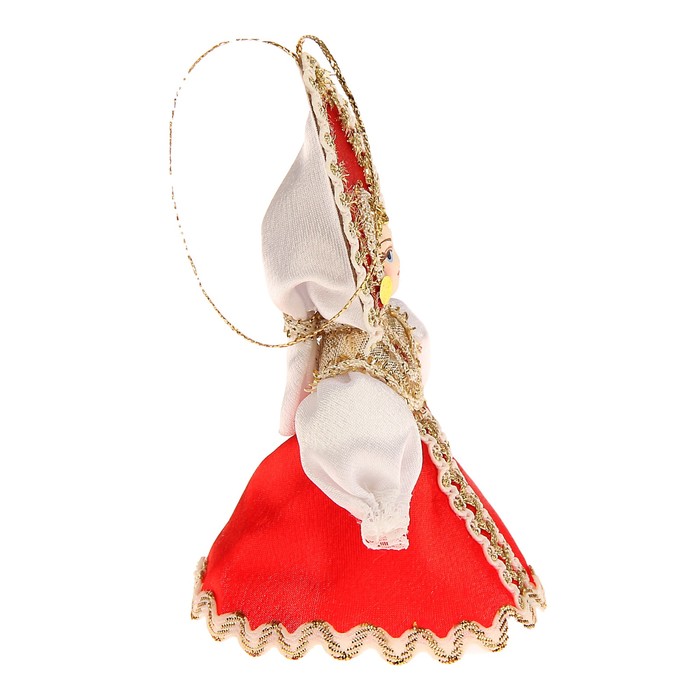 Сувенирная кукла подвесная "Девица-красавица" 12 см