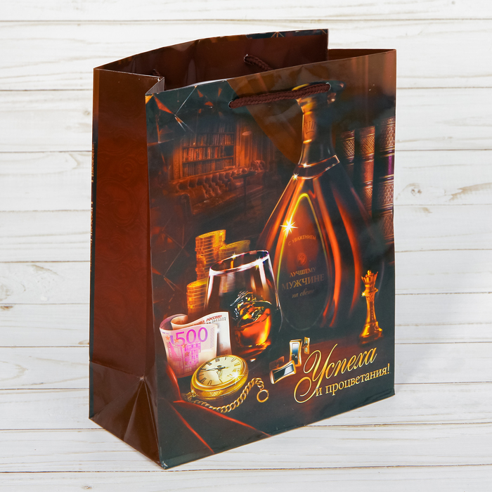 Пакет ламинированный вертикальный «Успеха и процветания», S 11 × 14 × 5,5 см