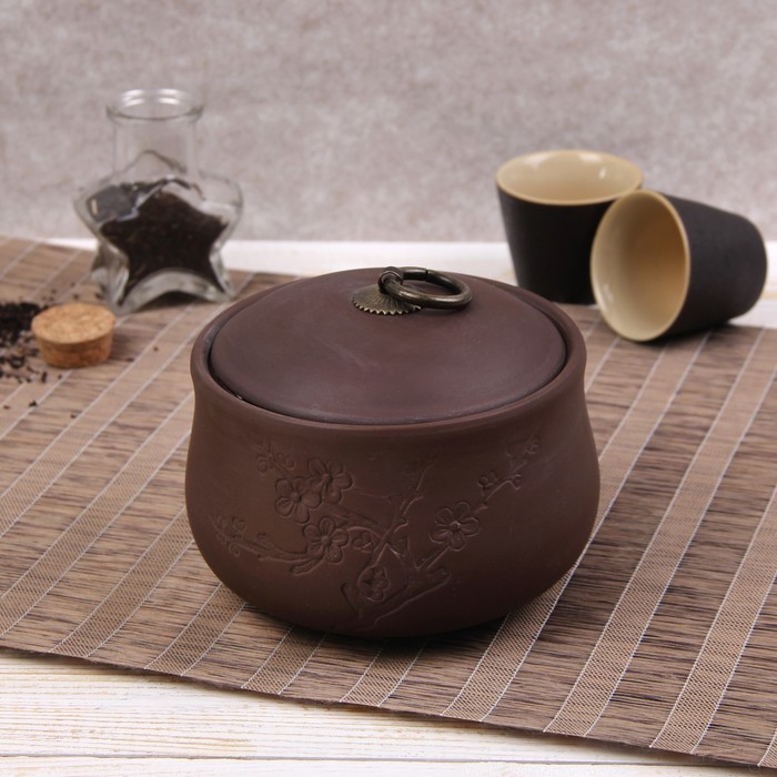 Банка для чая 500 мл "Лотос", рисунок МИКС