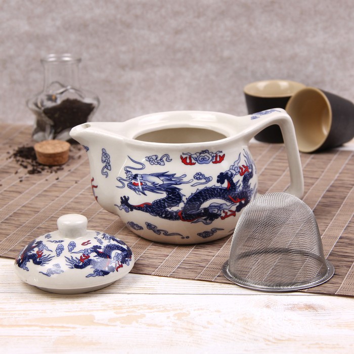 Чайник заварочный с металл ситом "Дракон" 200 мл, 15х9х9,5 см