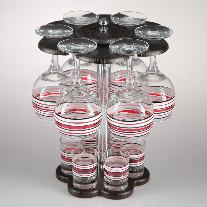 Мини-бар "Рубин" 12 предметов, художественная роспись 240/50 мл