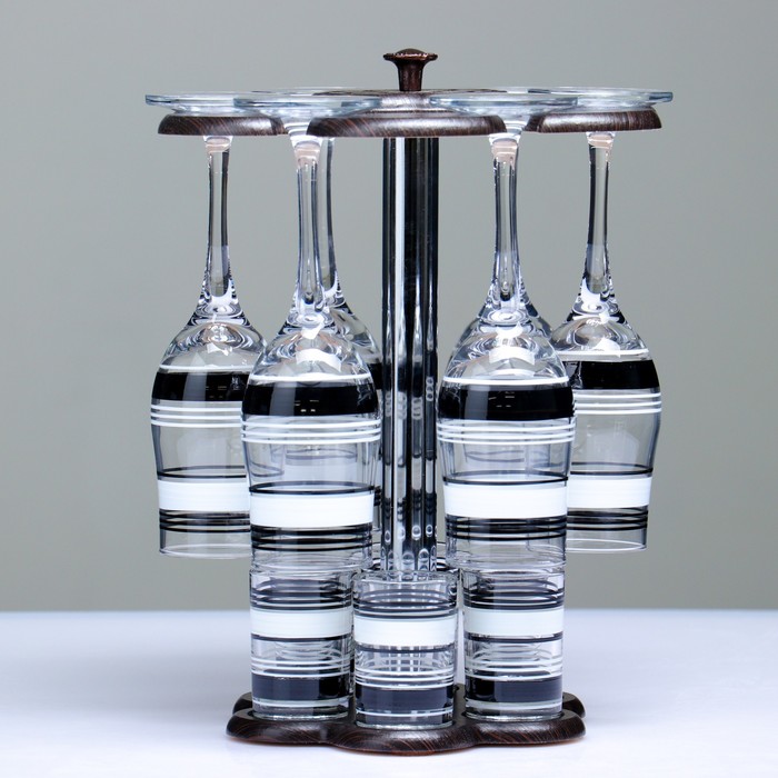 Мини-бар "Инья-Янь" 12 предметов, художественная роспись 200/50 мл