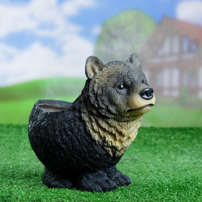 Фигурное кашпо "Бурый медвежонок", 20х22 см