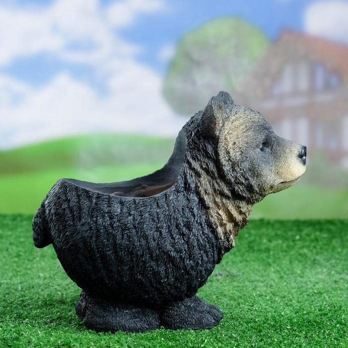 Фигурное кашпо "Бурый медвежонок", 20х22 см