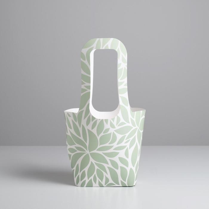 Пакет овальный с ручками «Зелёные мотивы», 61,2 х 46,7 см