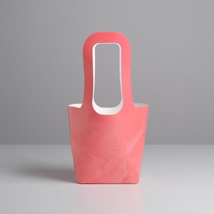 Пакет овальный с ручками «Розовые разводы», 61,2 х 46,7 см