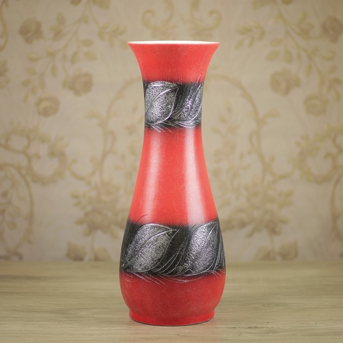 Ваза "Осень" перо  красная