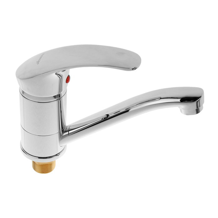 Cмеситель для кухни Accoona A4206, однорычажный, с гайкой, латунь, хром