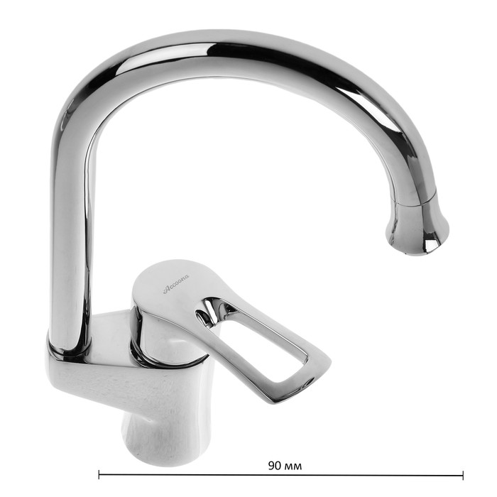 Cмеситель для кухни Accoona A5507, однорычажный, латунь, хром