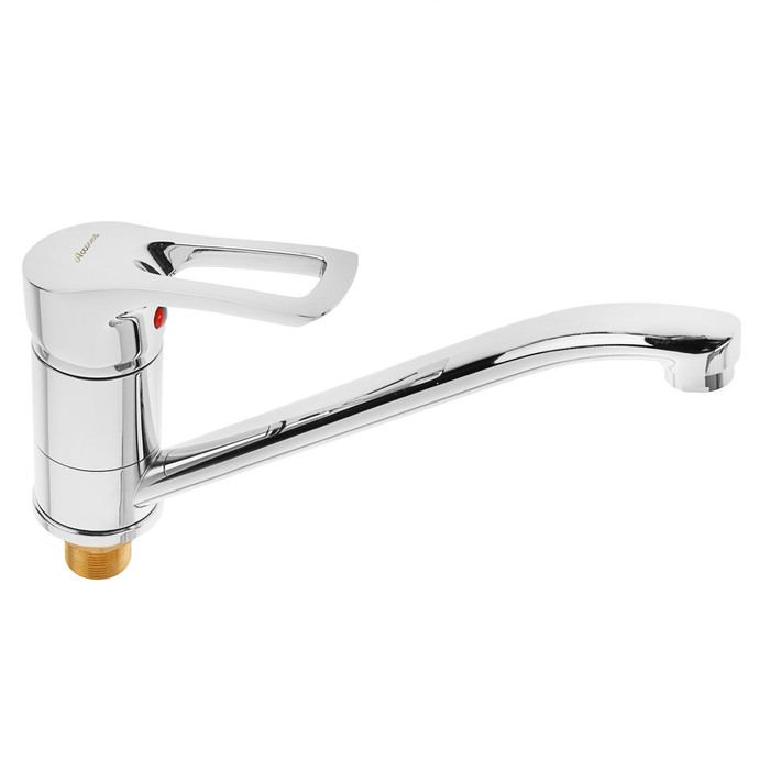 Cмеситель для кухни Accoona A4107, однорычажный, с гайкой, латунь, хром