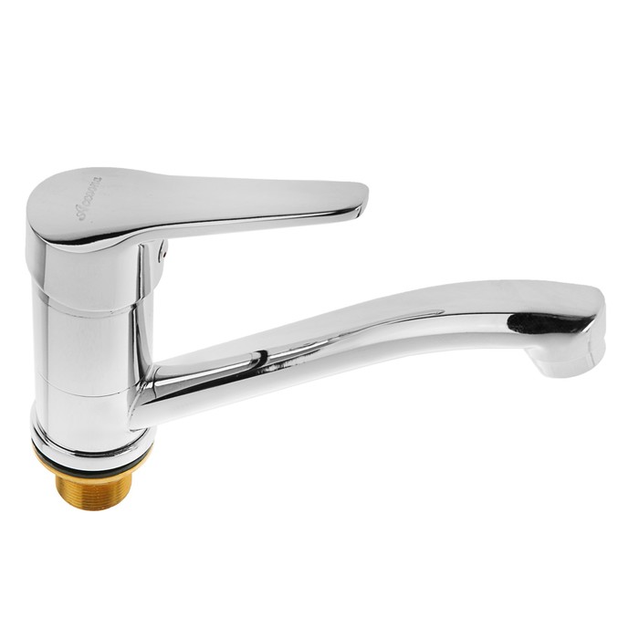 Cмеситель для кухни Accoona A4209, однорычажный, средний излив, с гайкой, латунь, хром