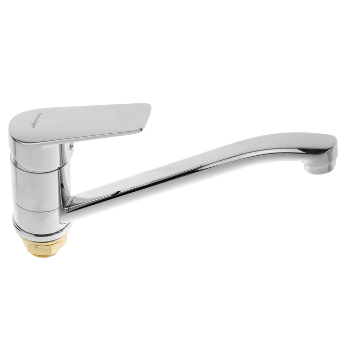 Cмеситель для кухни Accoona A4110, однорычажный, с гайкой, 2-режимный картридж, латунь, хром