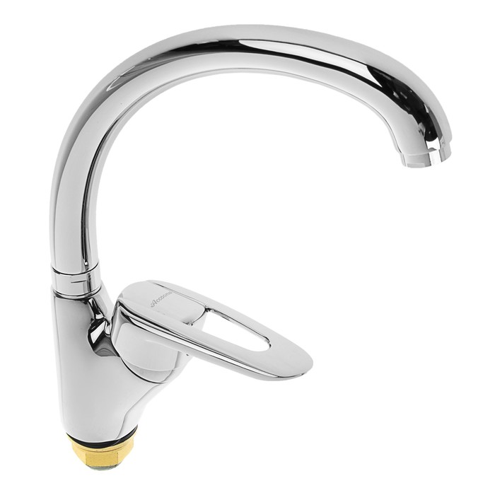 Cмеситель для кухни Accoona A4011, однорычажный, с гайкой, латунь, хром