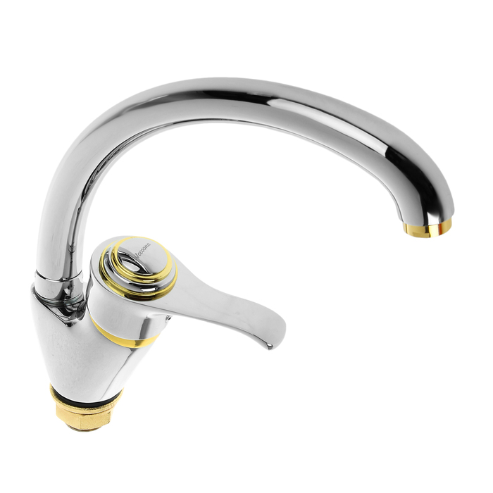 Cмеситель для кухни Accoona A4015, однорычажный, с гайкой, латунь, хром