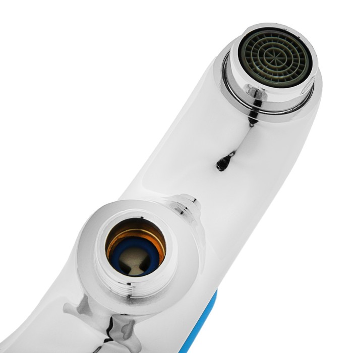 Cмеситель для ванны Accoona A6319, с набором цветных накладок на ручку, латунь, хром