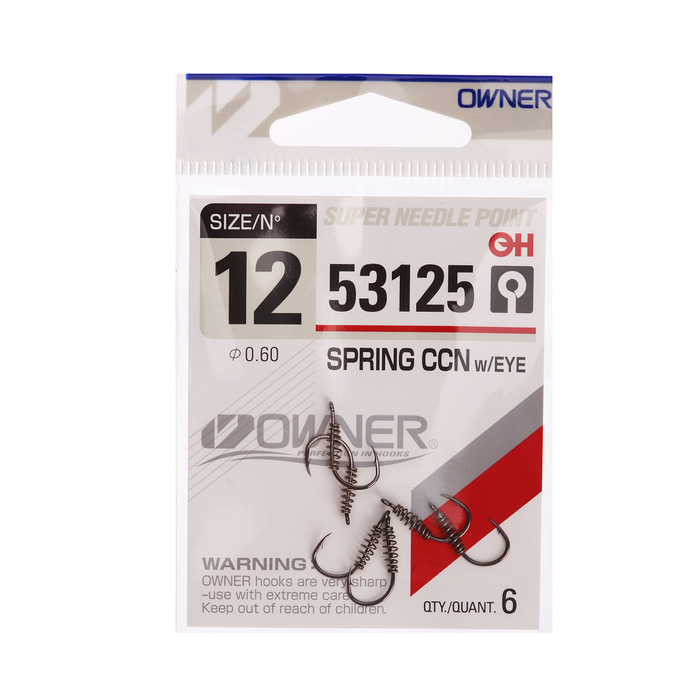 Крючок Owner 53125 №12 (набор 6шт) с кормушкой-пружинкой