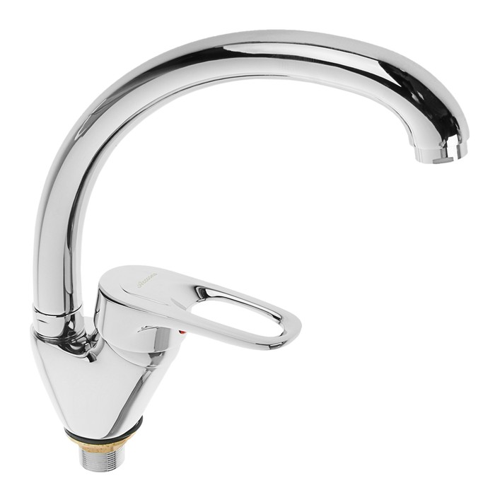 Cмеситель для кухни Accoona A4030, однорычажный, с гайкой, латунь, хром