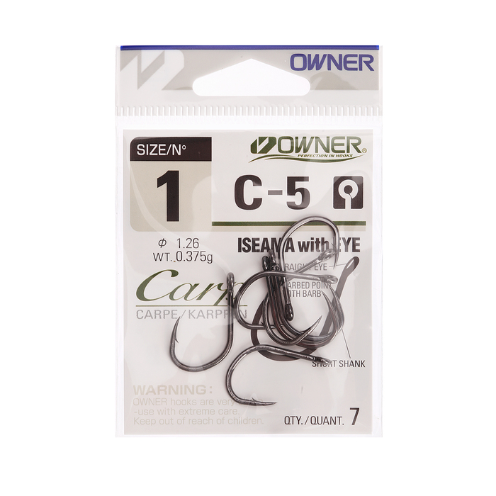Крючок Owner 53265 С-5 Carp №1 (набор 7шт)