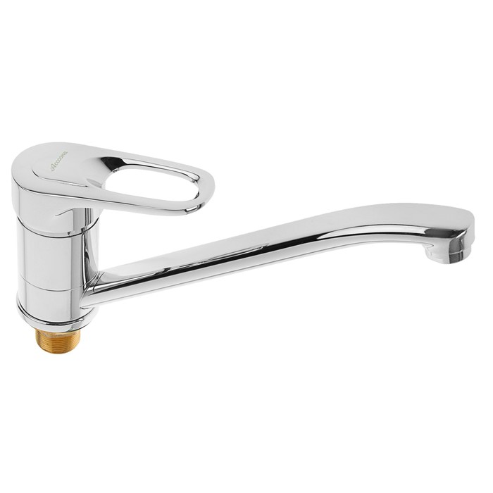 Cмеситель для кухни Accoona A4130, однорычажный, с гайкой, латунь, хром