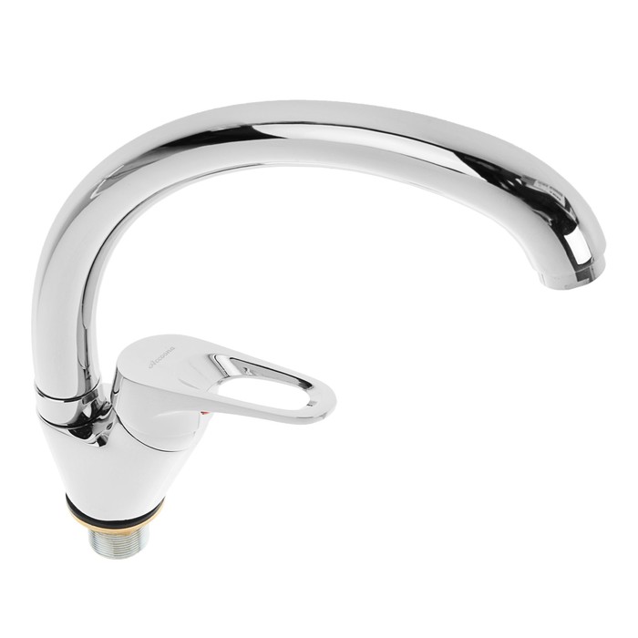 Cмеситель для кухни Accoona A4050, однорычажный, с гайкой, латунь, хром