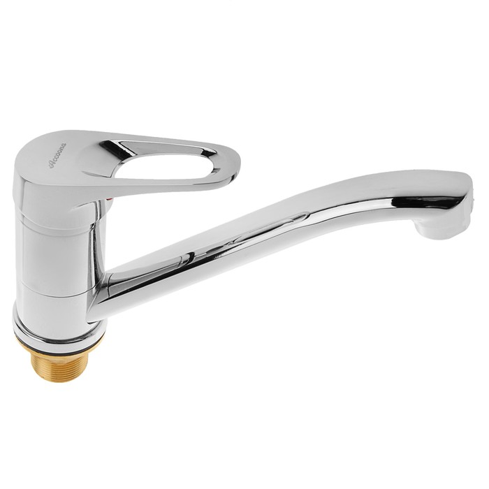 Cмеситель для кухни Accoona A4250, однорычажный, с гайкой, латунь, хром