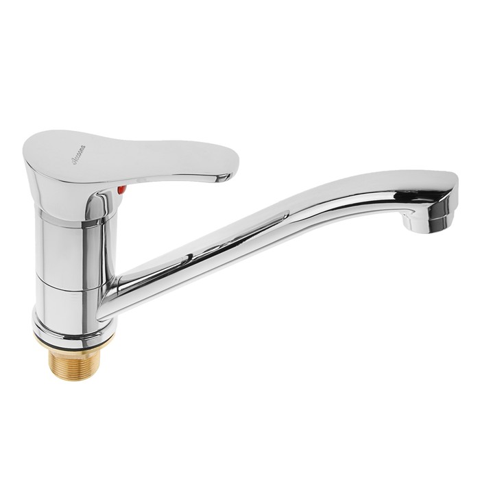 Cмеситель для кухни Accoona A4251, однорычажный, с гайкой, латунь, хром