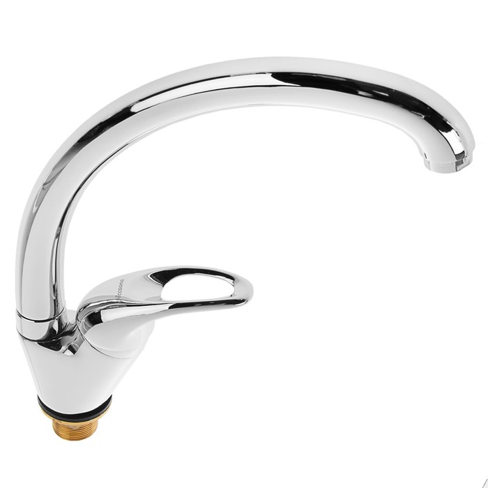 Cмеситель для кухни Accoona A4052, однорычажный, с гайкой, латунь, хром