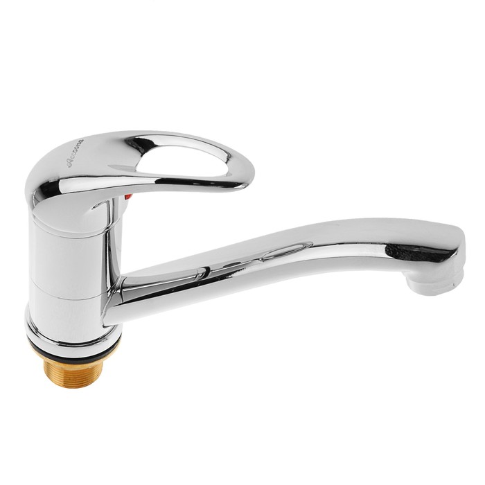 Cмеситель для кухни Accoona A4252, однорычажный, с гайкой, латунь, хром