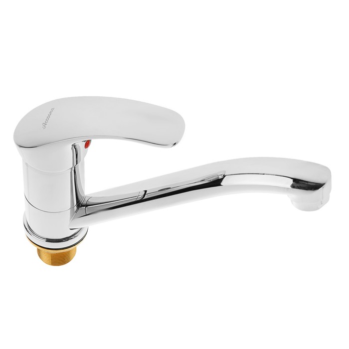 Cмеситель для кухни Accoona A4253, однорычажный, с гайкой, латунь, хром