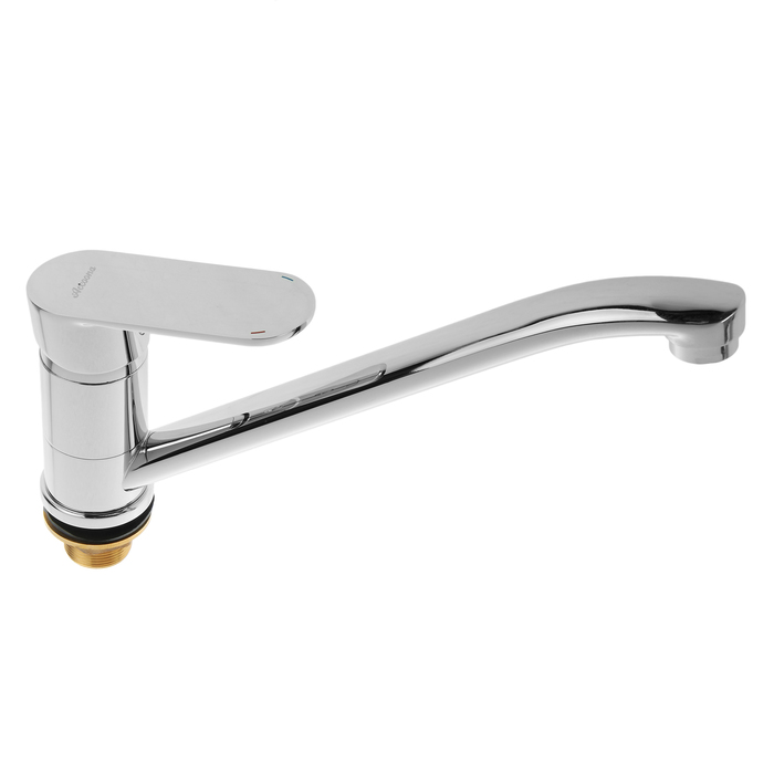 Cмеситель для кухни Accoona A4154, однорычажный, с гайкой, латунь, хром