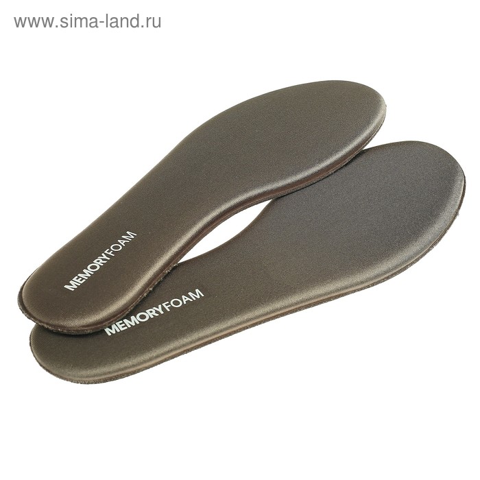 фото Стельки для обуви с эффектом памяти, двухслойные, 42-43р-р, пара, цвет серый, memory foam tarrago