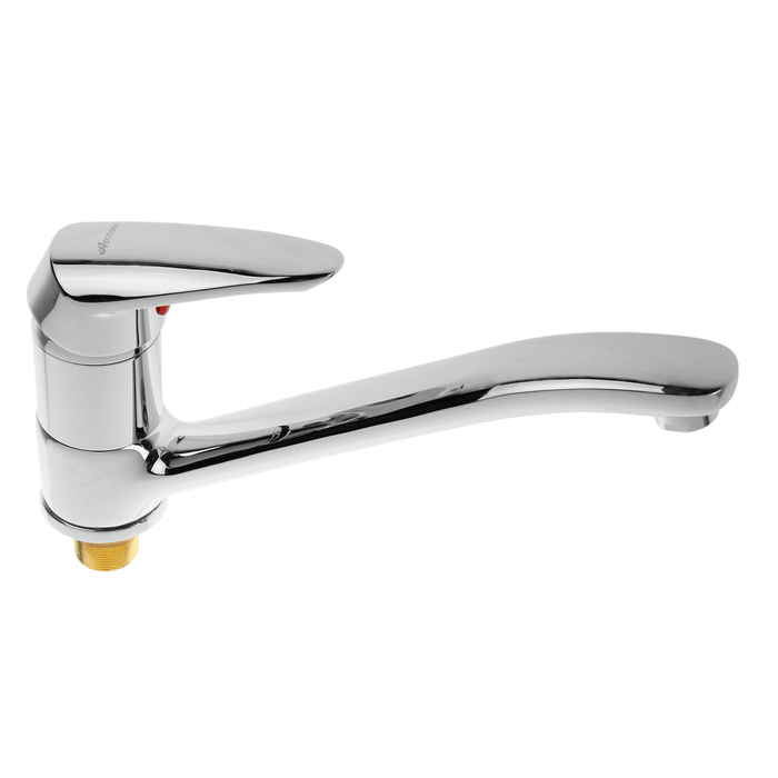 Cмеситель для кухни Accoona A4163, однорычажный, с гайкой, силумин, хром