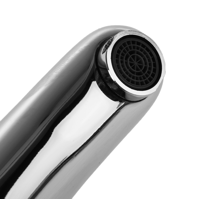 Cмеситель для кухни Accoona A4163, однорычажный, с гайкой, силумин, хром