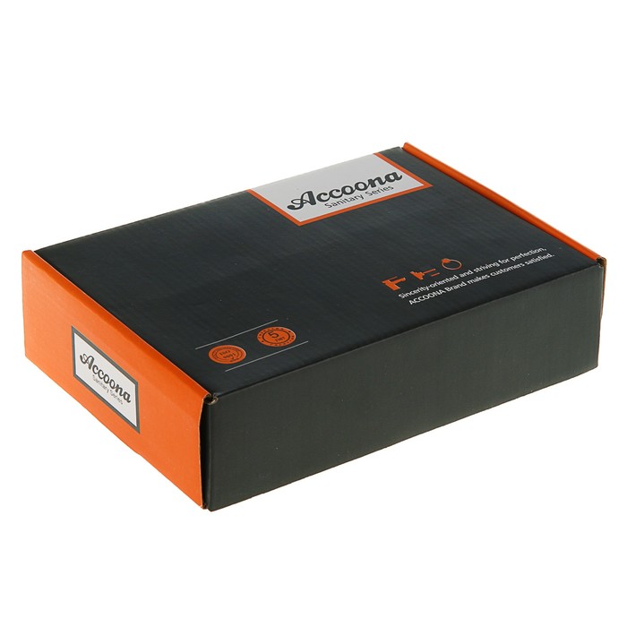 Cмеситель для кухни Accoona A4263, однорычажный, средний излив, с гайкой, силумин, хром