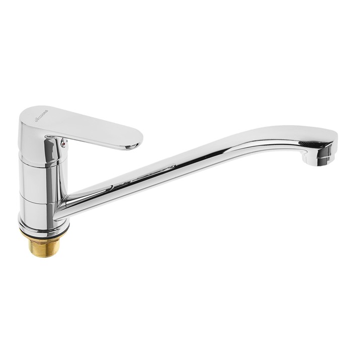 Cмеситель для кухни Accoona A4166, однорычажный, с гайкой, силумин, хром