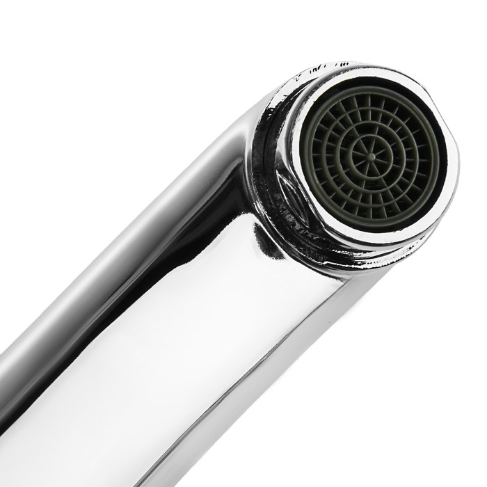 Cмеситель для кухни Accoona A4266, однорычажный, средний излив, с гайкой, силумин, хром