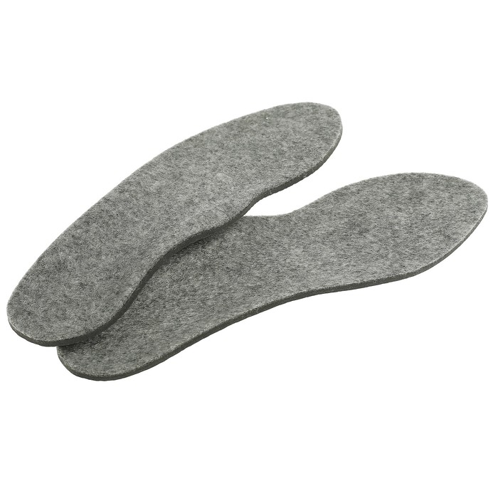 Стельки для обуви, 45-46р-р, пара, цвет серый