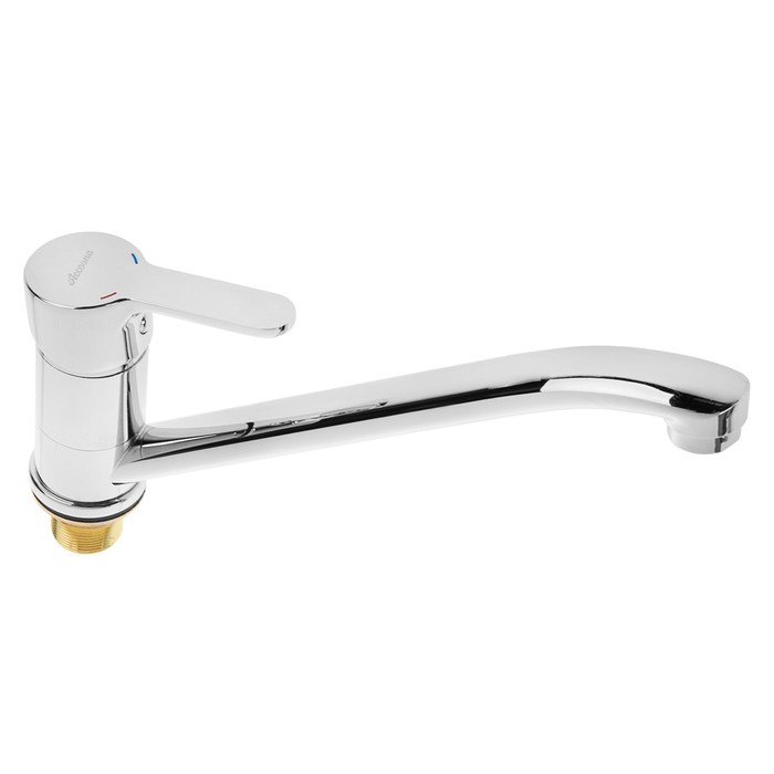 Cмеситель для кухни Accoona A4167, однорычажный, с гайкой, силумин, хром