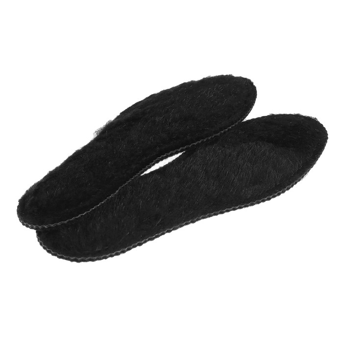 Стельки для обуви универсальные, двухслойные, 41-42р-р, пара, цвет чёрный