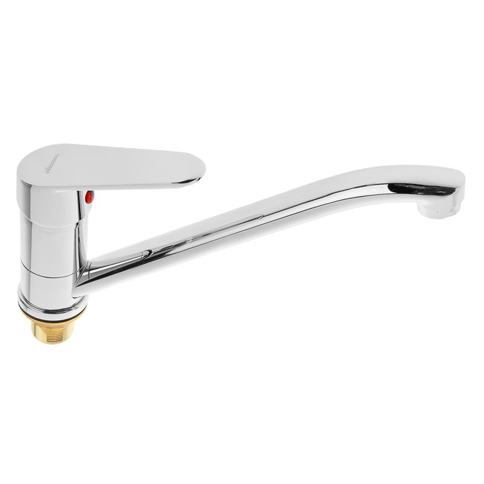 Cмеситель для кухни Accoona A4169, однорычажный, с гайкой, силумин, хром