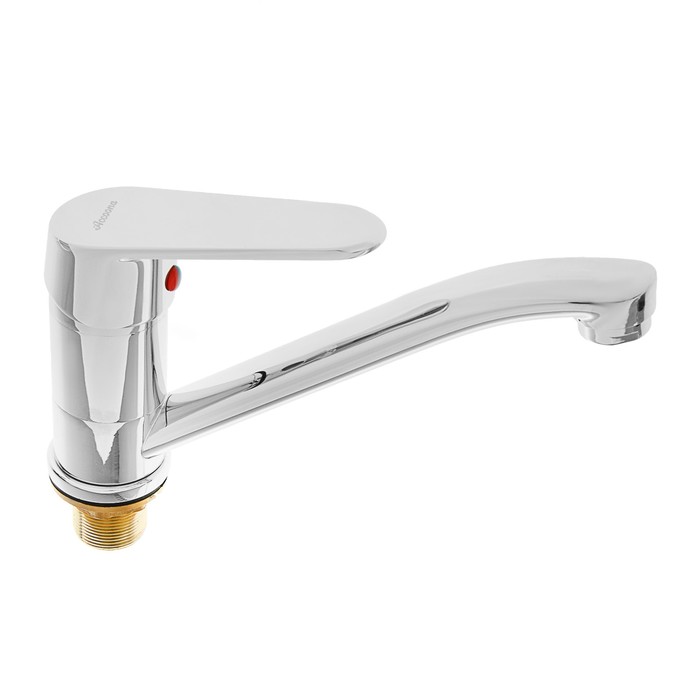 Cмеситель для кухни Accoona A4269, однорычажный, с гайкой, силумин, хром