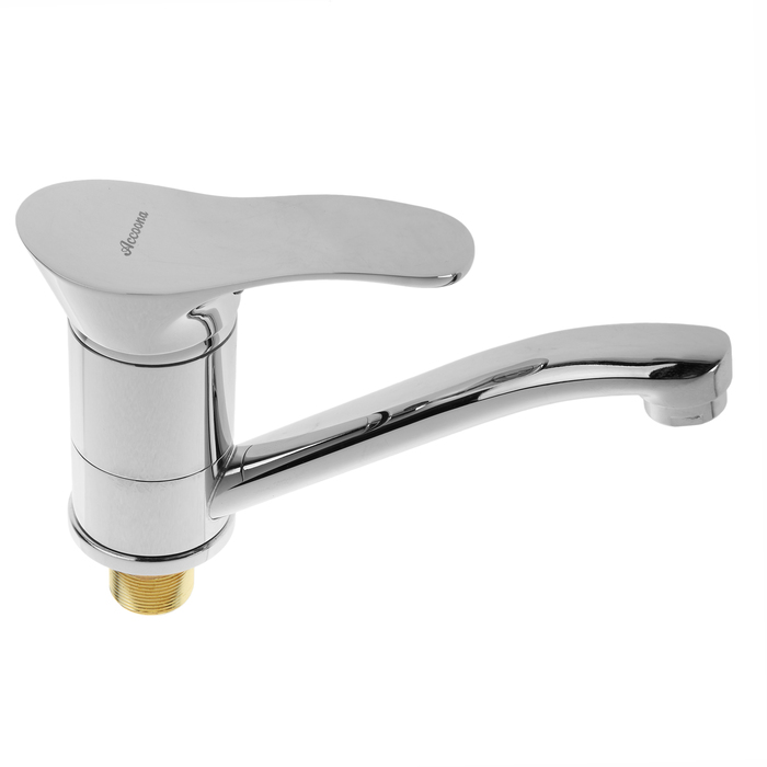 Cмеситель для кухни Accoona A85205, однорычажный, средний излив, силумин, хром