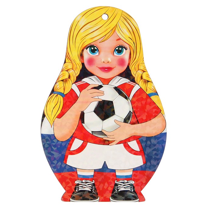 Доска сувенирная матрёшка "Девочка с мячом", 14.9х23см
