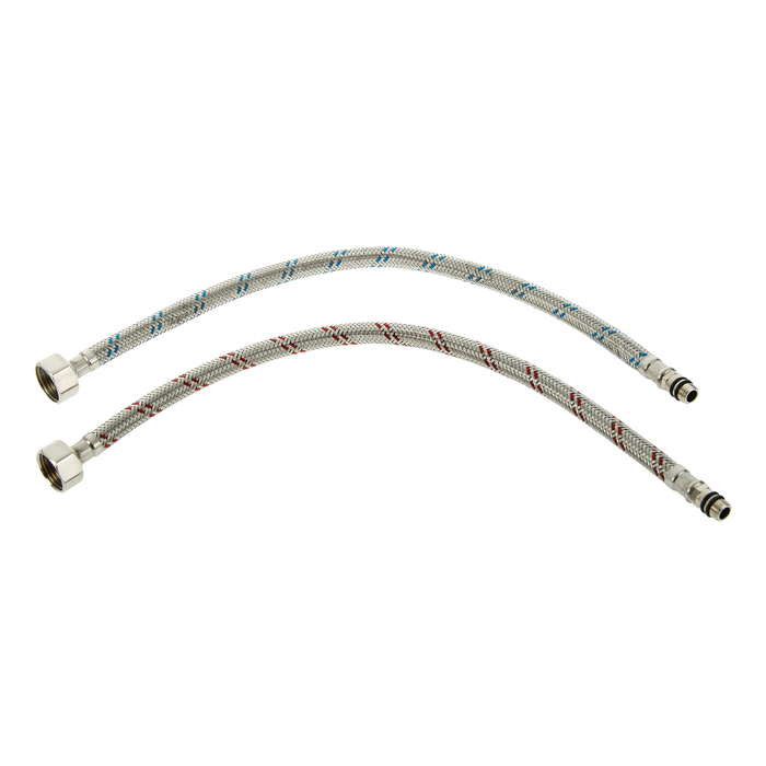 Cмеситель для кухни Accoona A4072, двухрычажный, с гайкой, латунь, хром