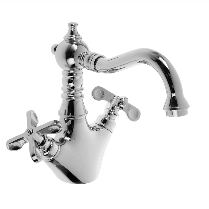 Cмеситель для раковины Accoona A9474, двухрычажный, латунь, хром