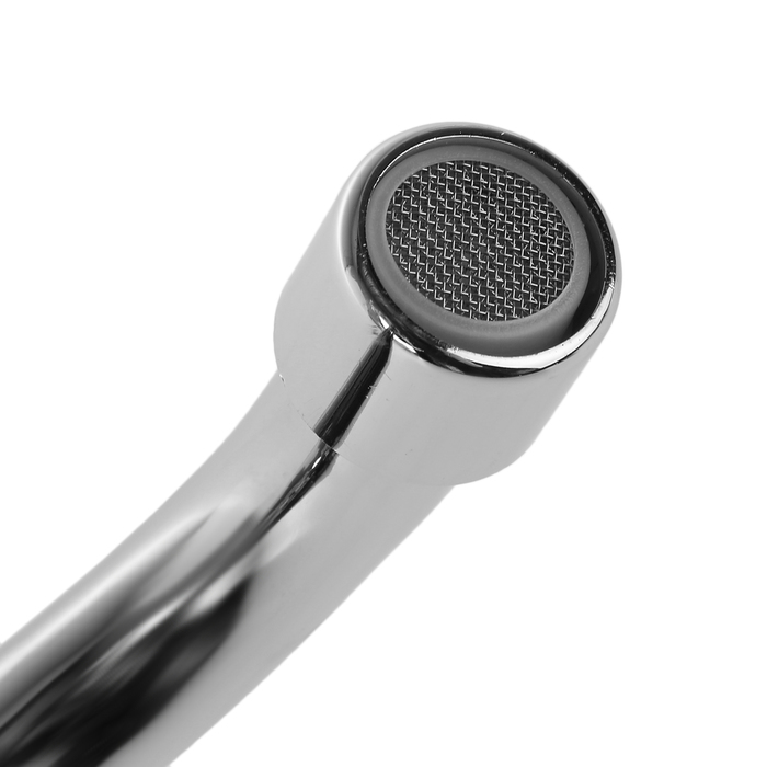 Cмеситель для кухни Accoona A4078, двухрычажный, с гайкой, латунь, хром