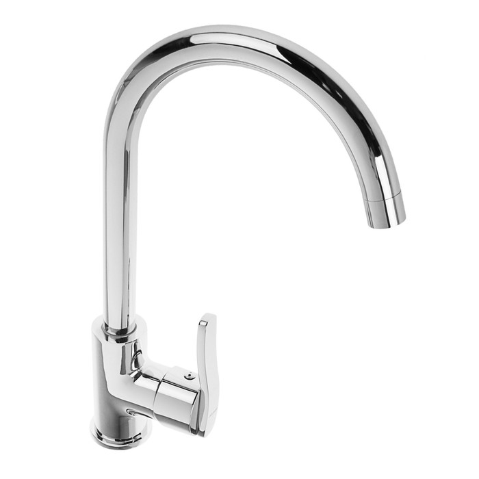 Cмеситель для кухни Accoona A4589, однорычажный, с гайкой, латунь, хром