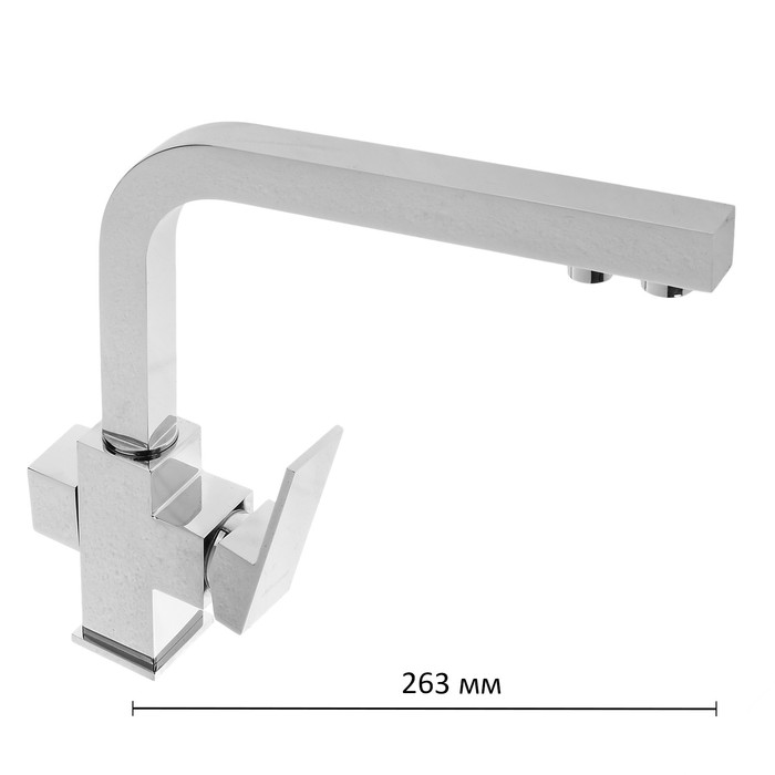 Смеситель для кухни Accoona A5179-6, с выходом для питьевой воды, латунь, хром