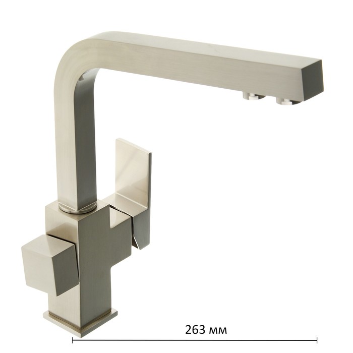 Смеситель для кухни Accoona A5179-6A, с выходом для питьевой воды, латунь, сатин