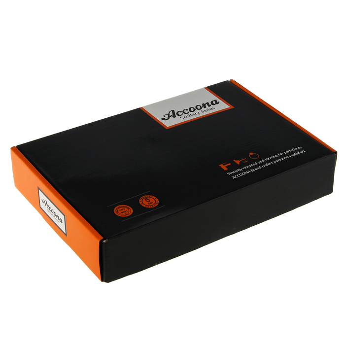 Cмеситель для кухни Accoona A4883G, двухрычажный, с силиконовым изливом, силумин, белый/хром